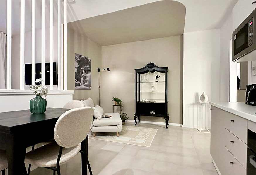 INTERIOR DESIGN_Progetto di interior design per destinare un monolocale di Perugia agli affitti brevi